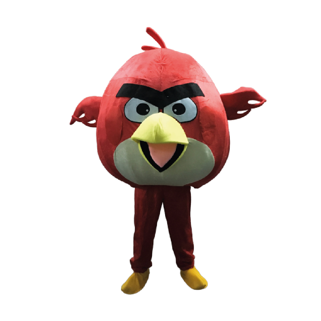 Mascote Angry Bird com animador
