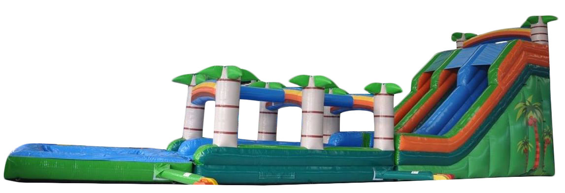 Cascata arco íris com piscina de bolas