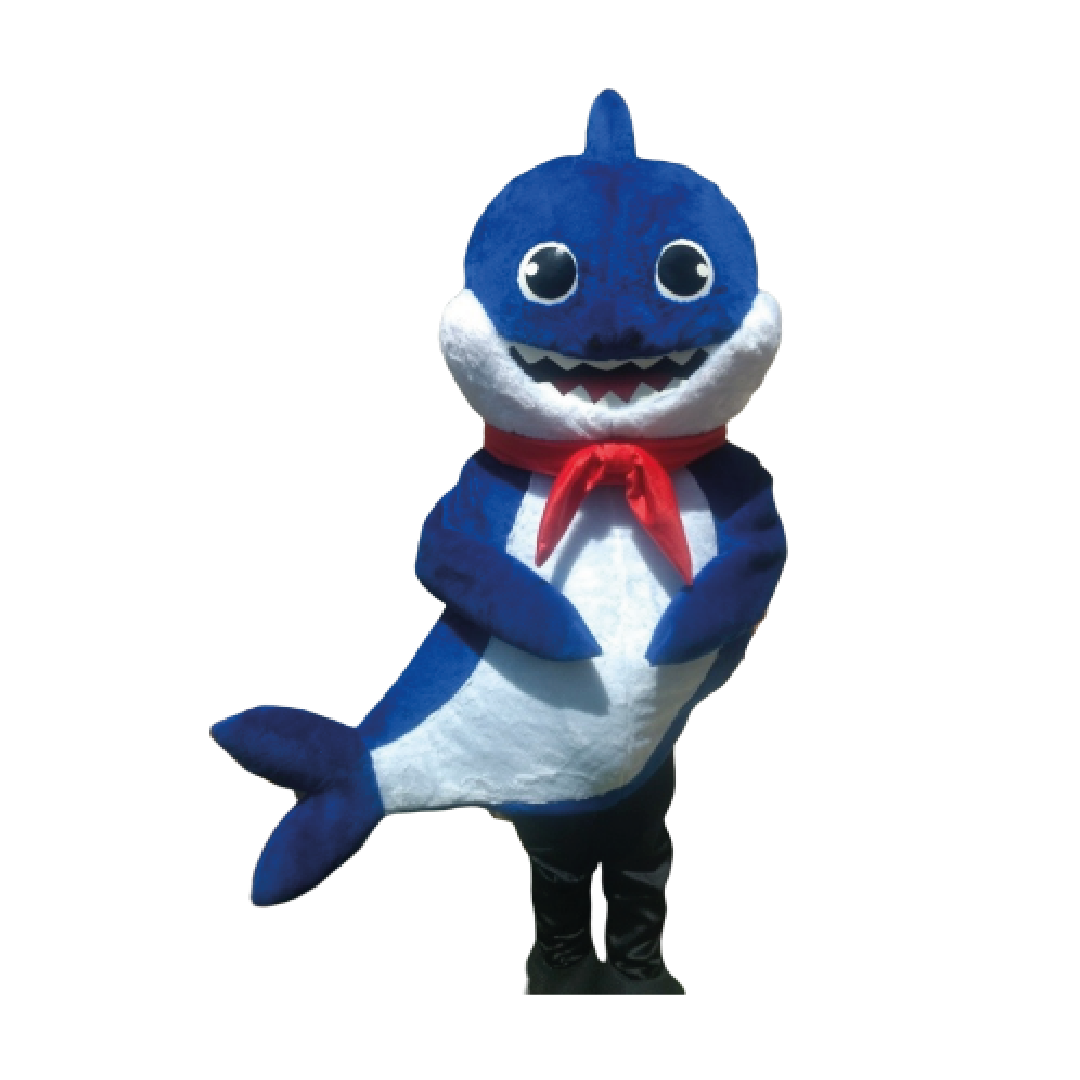 Mascote Baby Shark com animador
