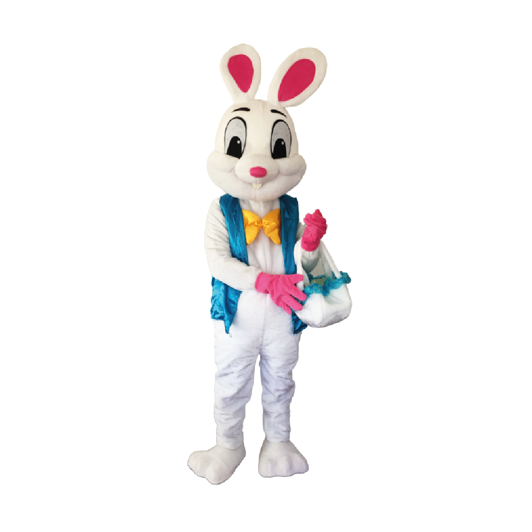 Easter bunny with entertainer